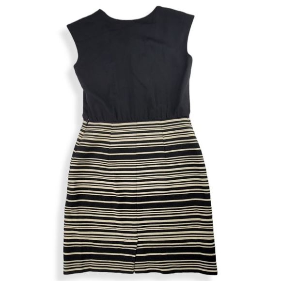 Loft Black and Cream Sleeveless Dress 0 petite - Picture 2 of 4
